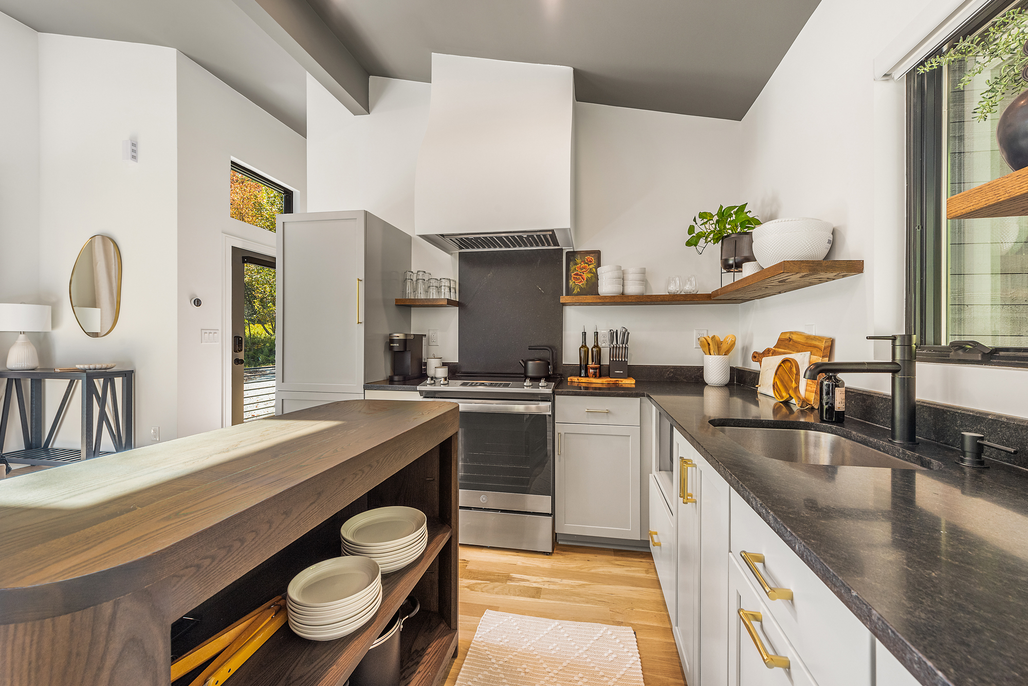 Reclaimed oak kitchen island