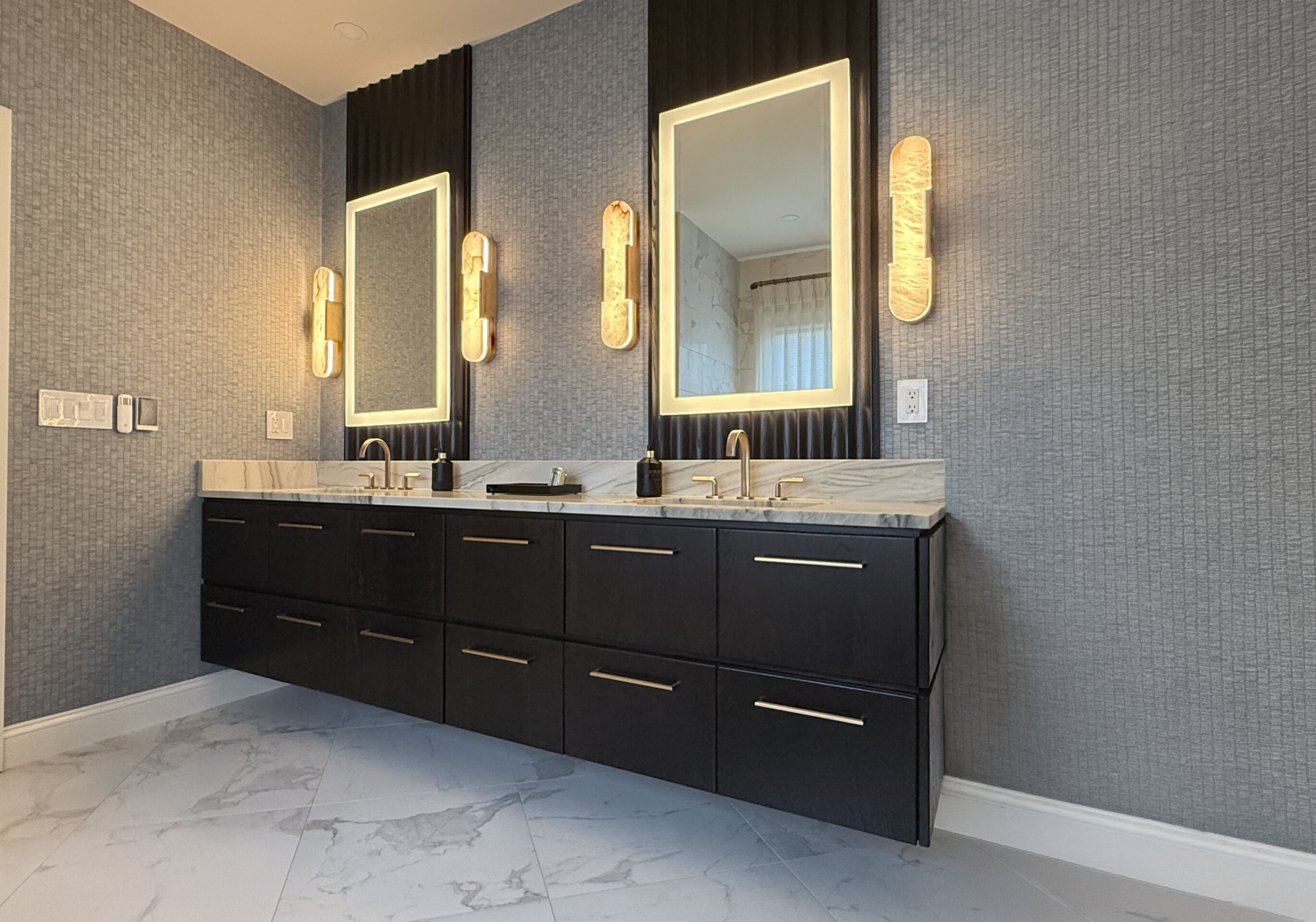 Ebonized Hanging Ash Vanity